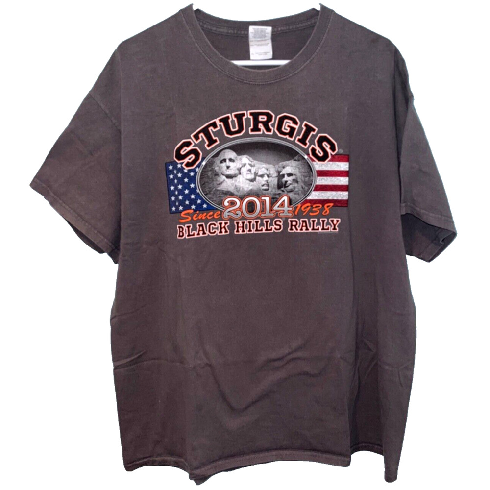 Sturgis 2014 Black Hills Motorcycle Rally Size XL T-shirt Mount Rushmore USA - Picture 3 of 7